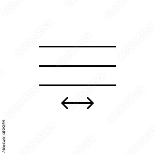 format, text icon. Element of text and typography for mobile concept and web apps icon. Thin line icon for website design and development