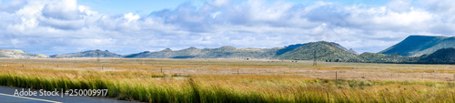 A stunning panoramic shot of the landscape 