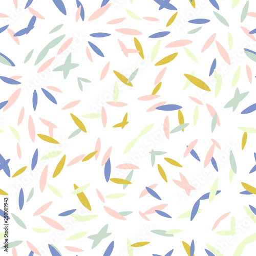 Vector organic seamless abstract background  freehand doodles pattern.