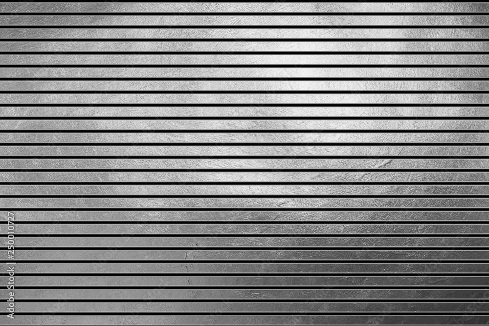 Unique creative unusual modern shinning silver horizontal lines abstract texture pattern background. Design element