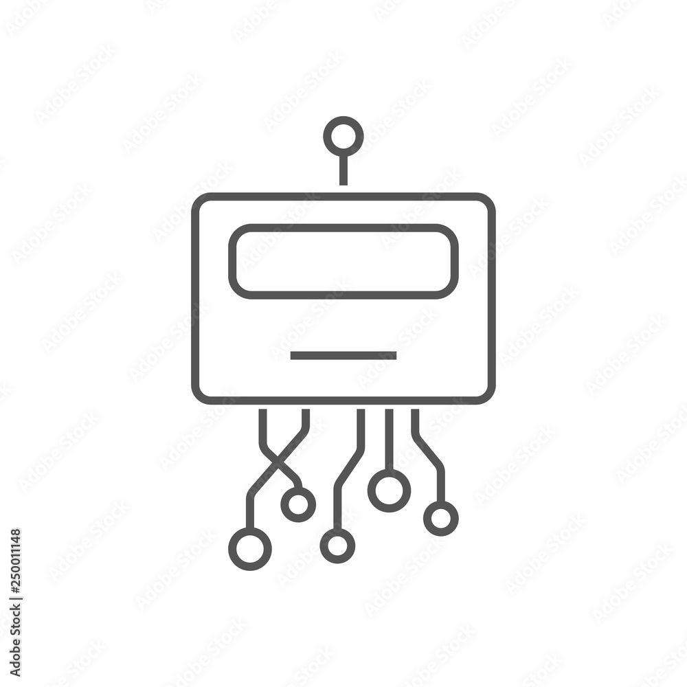 Robot head line icon. Signs and symbols can be used for web, logo, mobile app, UI, UX. Editable Stroke. EPS 10 Robot head line icon. Signs and symbols can be used for web, logo, mobile app, UI, UX. Editable Stroke. EPS 10