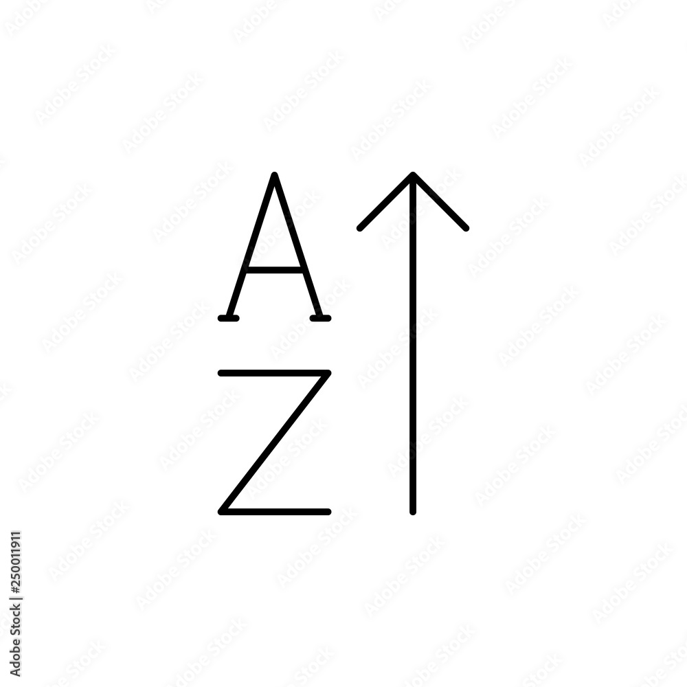 ascending, format, order icon. Element of text and typography for mobile concept and web apps icon. Thin line icon for website design and development ascending, format, order icon. Element of text and typography for mobile concept and web apps icon. Thin line icon for website design and development