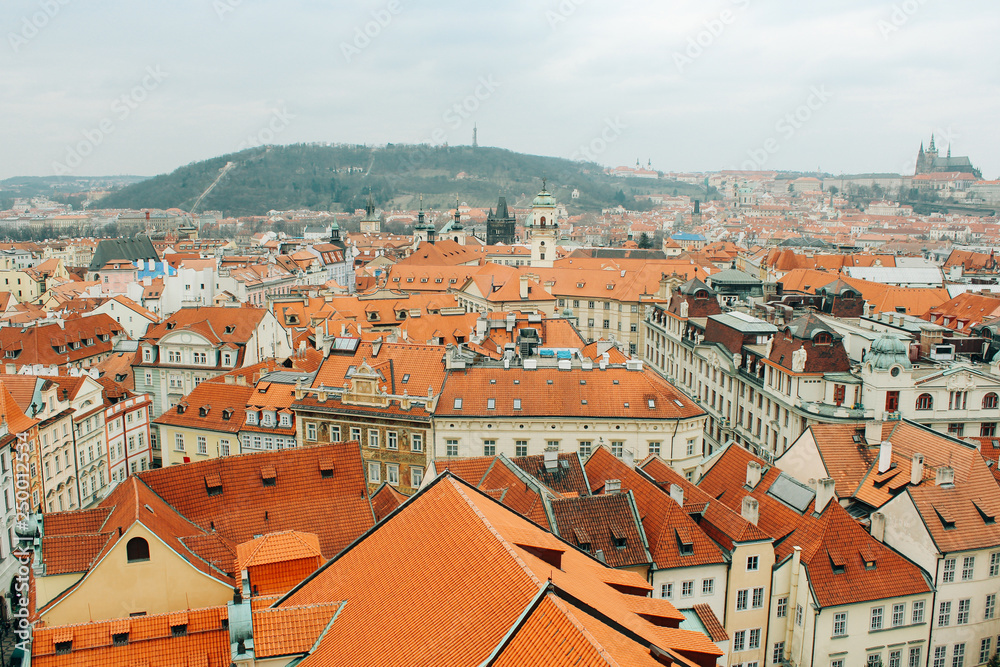 Prague, Czech Republic - 04 02 2013: Architecture, buildings and landmark. View of the streets of Praha