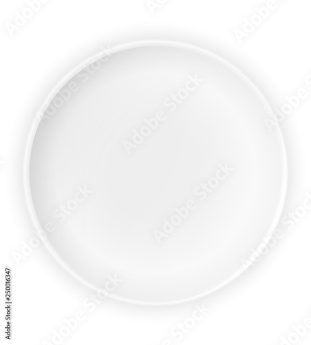 clean empty plate dish stock vector illustration