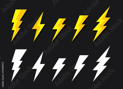 Battery charger, lightning bolt or thunderbolt symbol