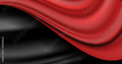 Wavy luxury satin background or silk fabric texture