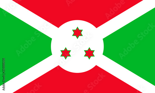 Vector flag of  Burundi