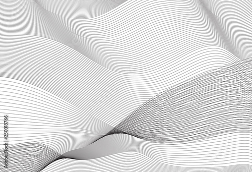 Neutral thin line wave texture or pattern with stripes