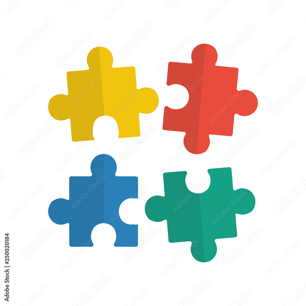 puzzle icon in flat style isolated vector illustration on white transparent background puzzle icon in flat style isolated vector illustration on white transparent background