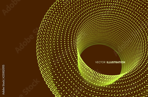 Cylinder. Detail of the mechanism. 3D connection structure. Geometric element for design. Futuristic technology style. Vector illustration.