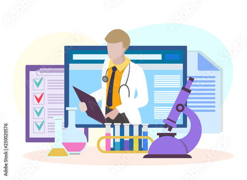 A meeting of doctors online for diagnosis.
