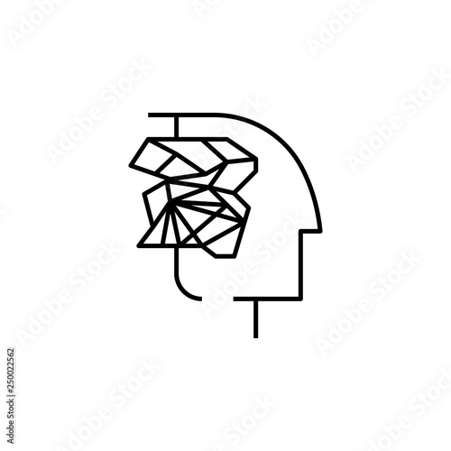 cyber, interface, mind, neural icon. Element of future technological pack for mobile concept and web apps icon. Thin line icon for website design and development