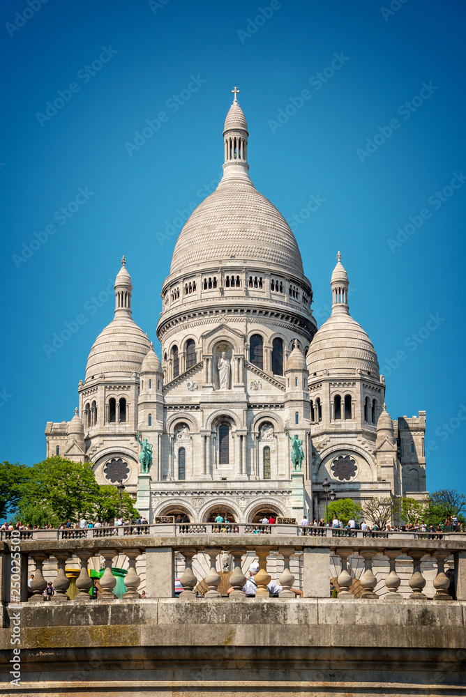 The Basilica of the Sacred Heart in Montmartre, Paris France