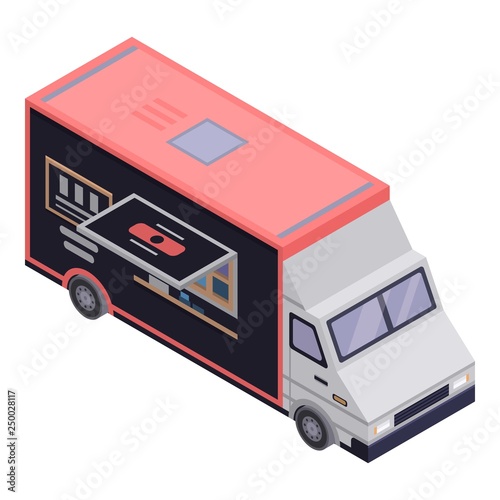 Drink truck icon. Isometric of drink truck vector icon for web design isolated on white background