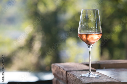 pink wine glass