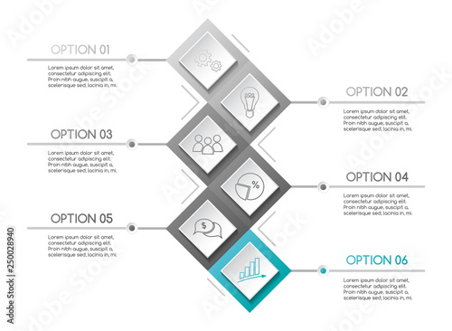 Infographic template - business timeline. Vector
