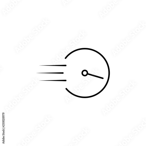 speedometer icon. Element of speed for mobile concept and web apps illustration. Thin line icon for website design and development, app development. Premium icon