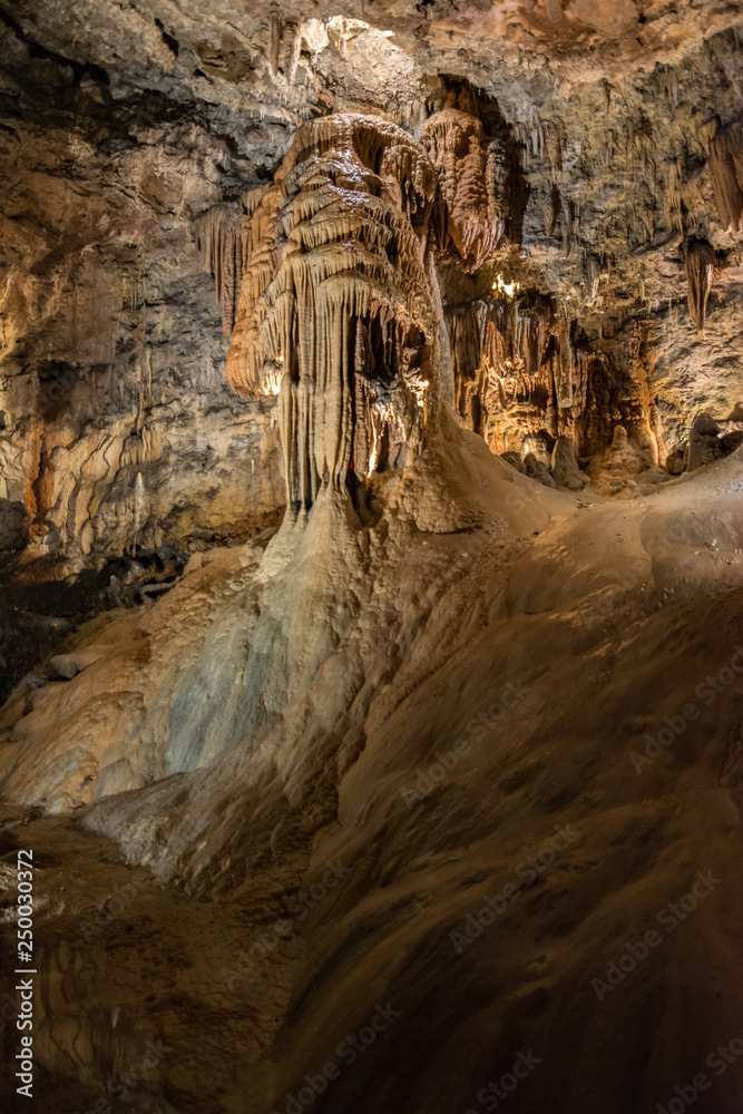Obraz premium Cave of Valporquero. The Cave of Valporquero is located on the southern slope of the Cantabrian Mountains, north of the Province of León
