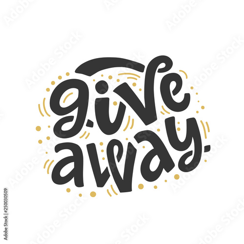 Giveaway Banner. Hand written lettering