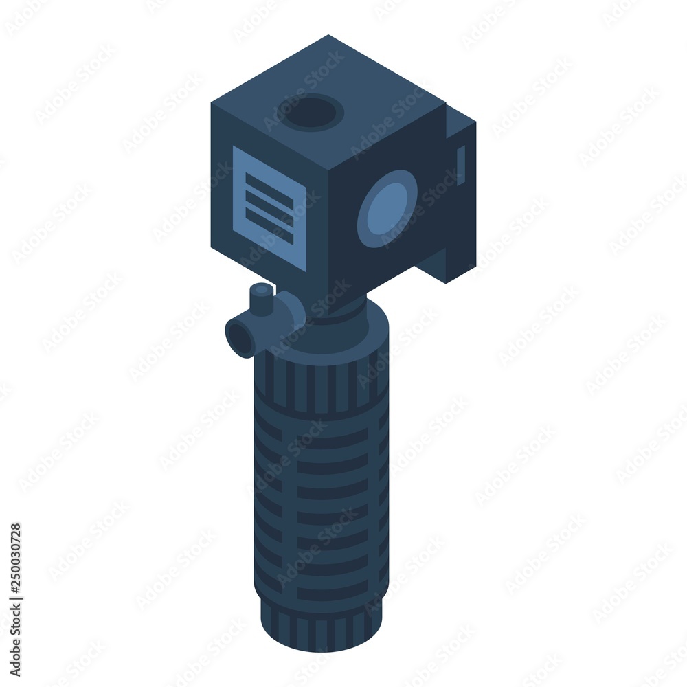 Aquarium water bubble pump icon. Isometric of aquarium water bubble pump vector icon for web design isolated on white background Aquarium water bubble pump icon. Isometric of aquarium water bubble pump vector icon for web design isolated on white background