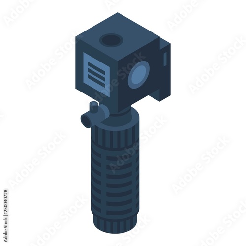 Aquarium water bubble pump icon. Isometric of aquarium water bubble pump vector icon for web design isolated on white background