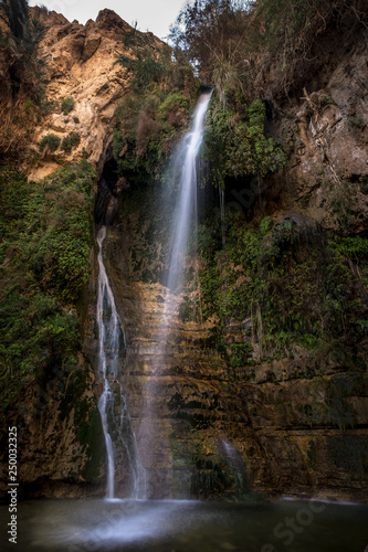 waterfall in long expusere  Israel