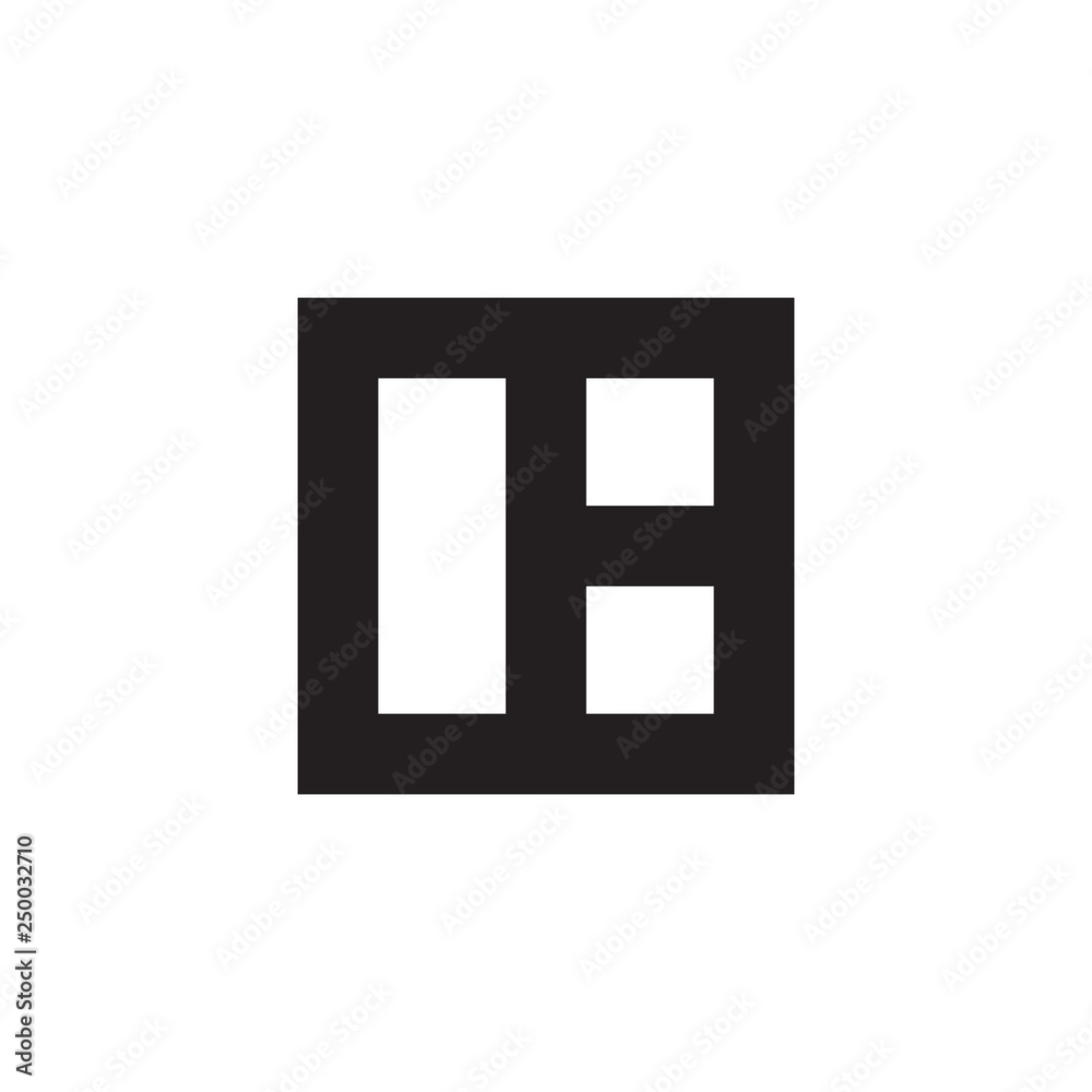 Square with Number 08 logo design Square with Number 08 logo design