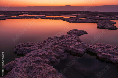 sunrise at the Dead sea, Israel photo