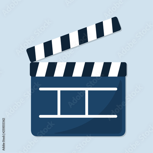 Film clapper board vector illustration