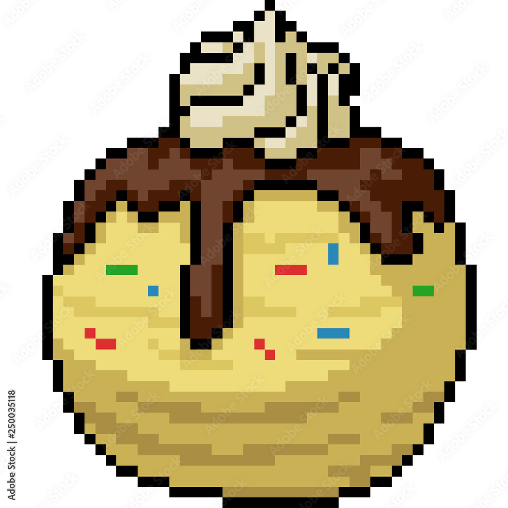 vector pixel art ice cream vector pixel art ice cream