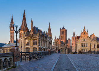 Fototapete Brügge Stadtansicht von Gent in Belgien  © Nikolai Sorokin