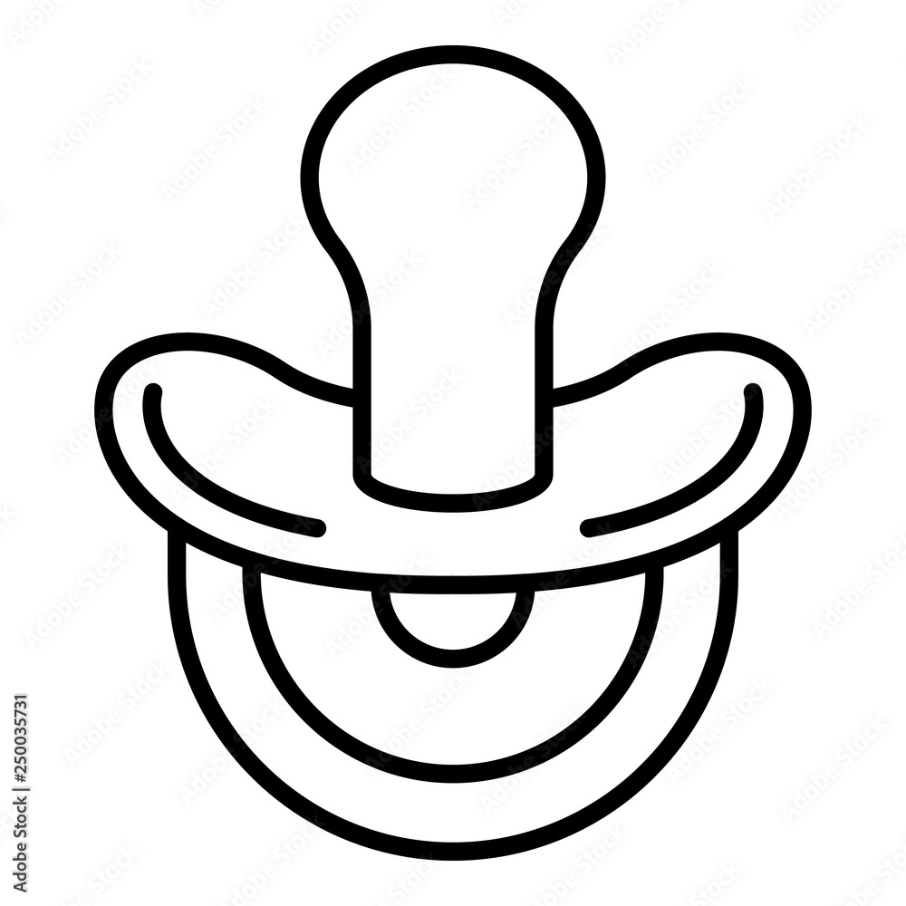 Pacifier icon. Outline pacifier vector icon for web design isolated on white background Pacifier icon. Outline pacifier vector icon for web design isolated on white background