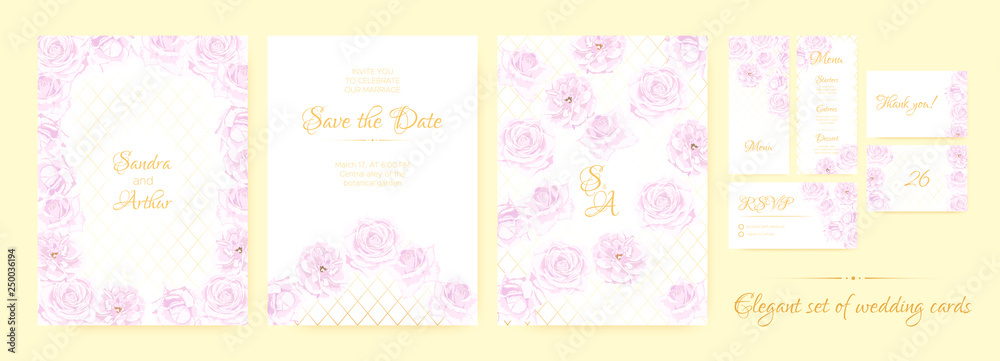 Wedding Invitation Floral Collection. Wedding Invitation Floral Collection.