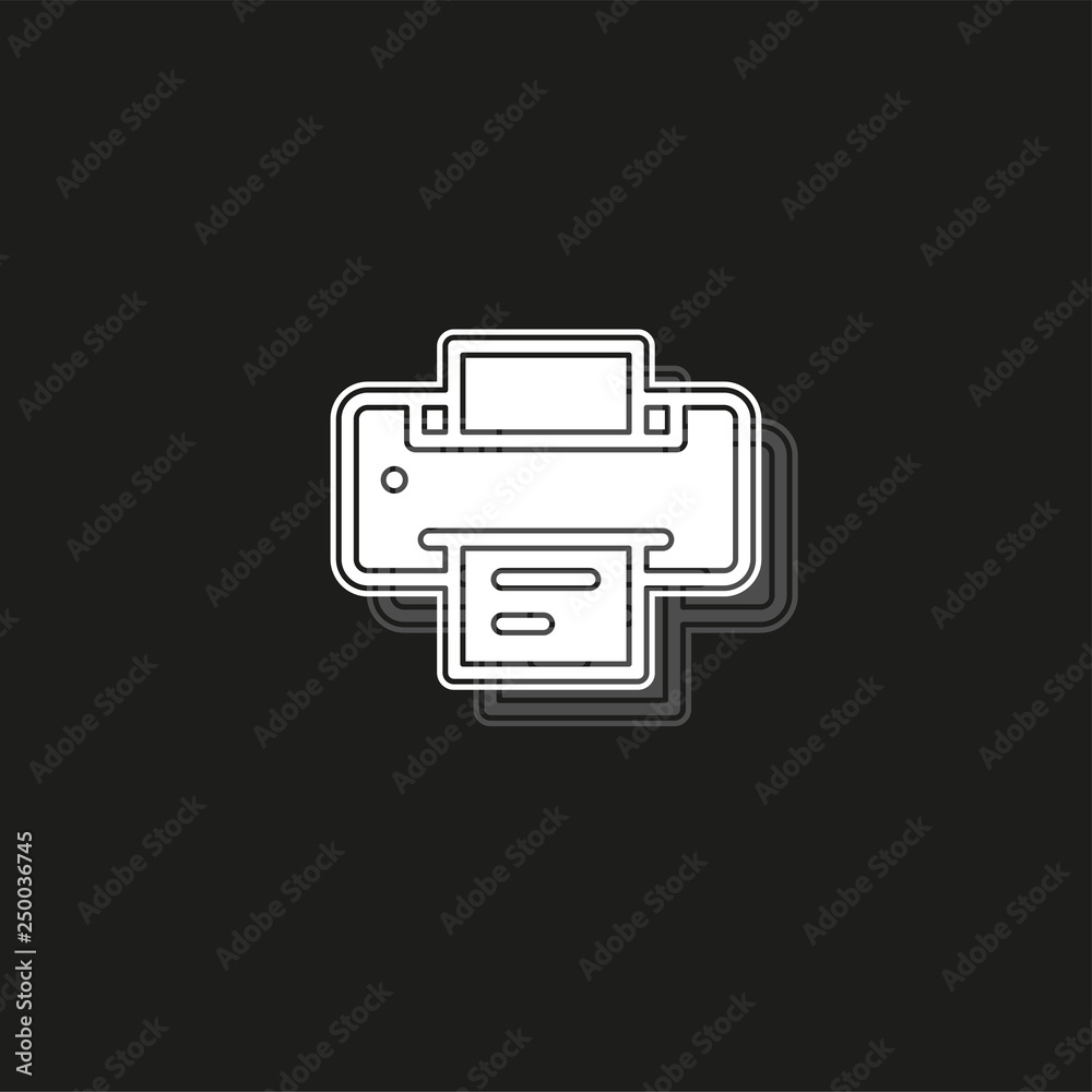 Simple Printer Vector Icon Simple Printer Vector Icon