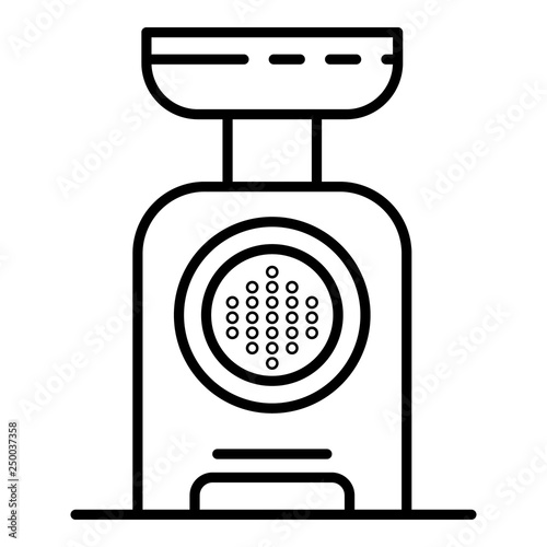 Modern meat grinder icon. Outline modern meat grinder vector icon for web design isolated on white background
