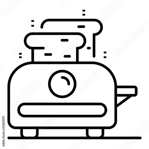 House toaster icon. Outline house toaster vector icon for web design isolated on white background