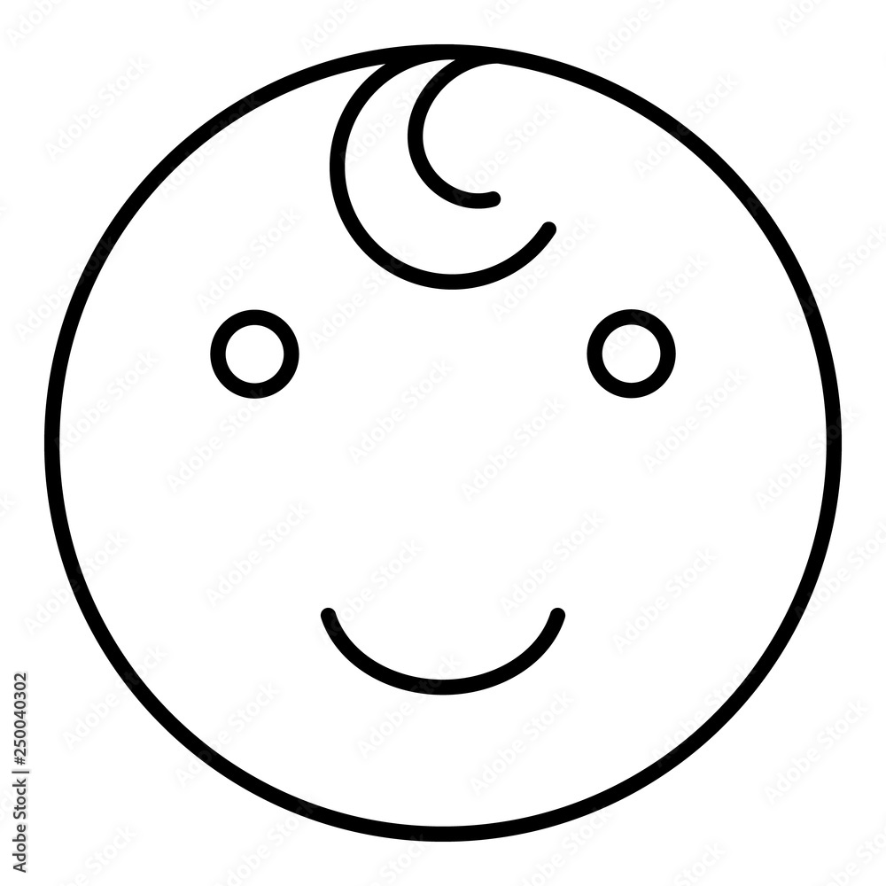 Fototapeta premium Newborn baby icon. Outline newborn baby vector icon for web design isolated on white background