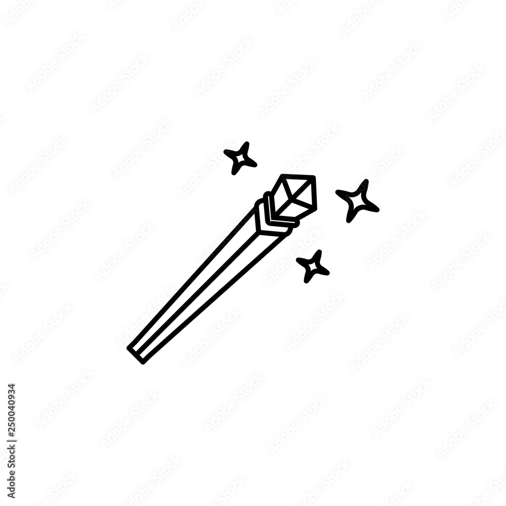 Diamond, wand, magic icon. Element of magic for mobile concept and web apps icon. Thin line icon for website design and development Diamond, wand, magic icon. Element of magic for mobile concept and web apps icon. Thin line icon for website design and development