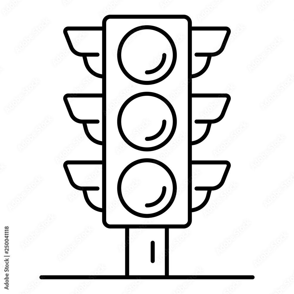 traffic light clipart black and white