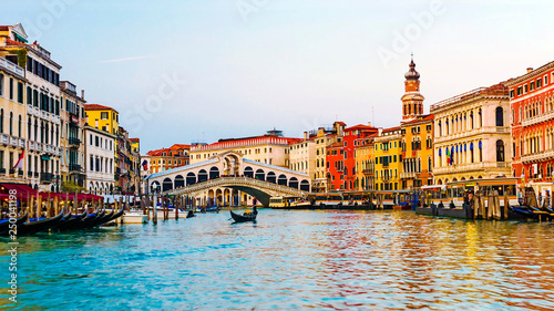 Rialto bridge in Venice  Italy