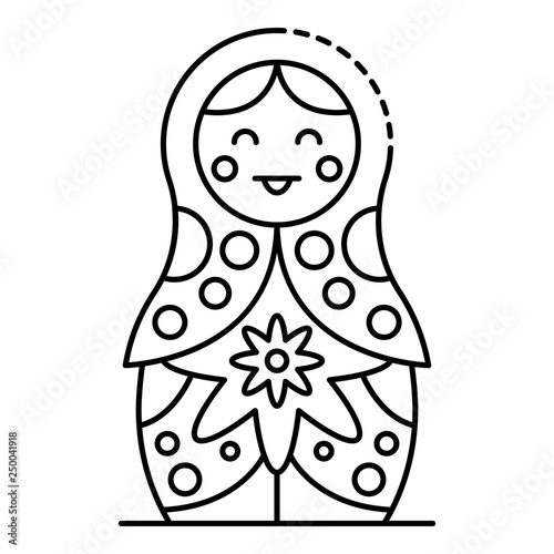 Retro nesting girl icon. Outline retro nesting girl vector icon for web design isolated on white background