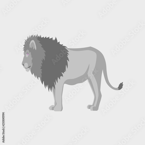 Vector illustration in flat style lion