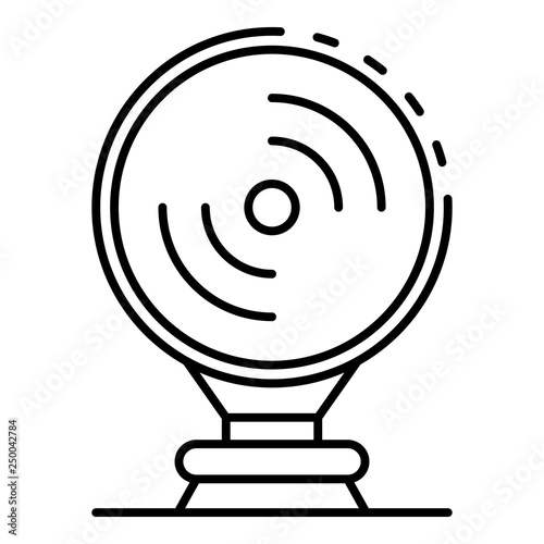 Museum siren icon. Outline museum siren vector icon for web design isolated on white background