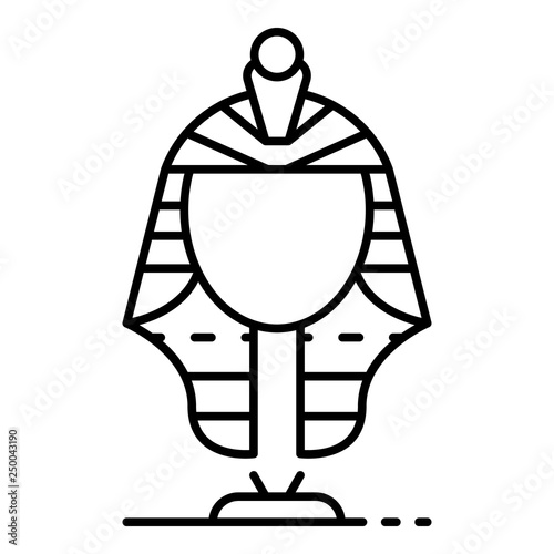 Egypt princess sculpture icon. Outline egypt princess sculpture vector icon for web design isolated on white background