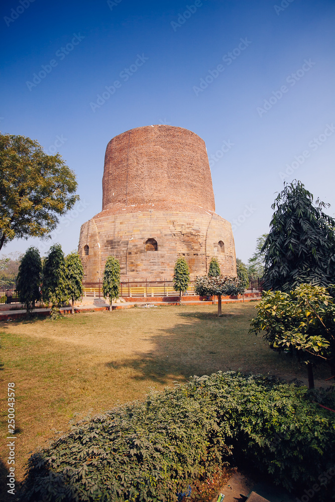 Dhamek Stupa monument, Sarnath, Varanasi, India