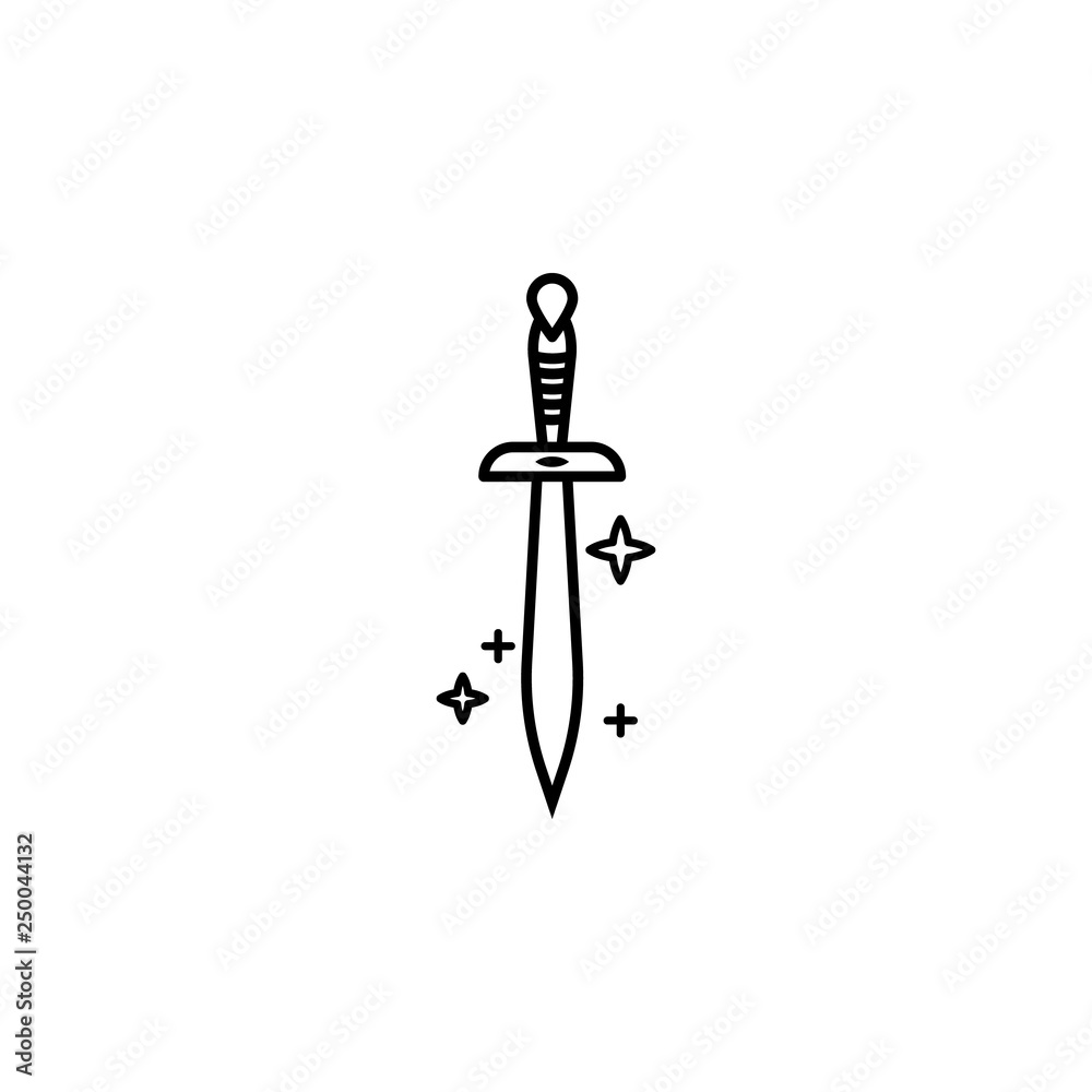dagger, magic icon. Element of magic for mobile concept and web apps icon. Thin line icon for website design and development dagger, magic icon. Element of magic for mobile concept and web apps icon. Thin line icon for website design and development