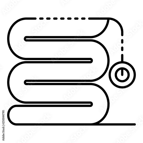 Electric blanket icon. Outline electric blanket vector icon for web design isolated on white background