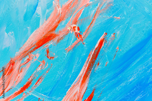 Detail of brush strokes of random colors to use as background and texture in crafts at school.