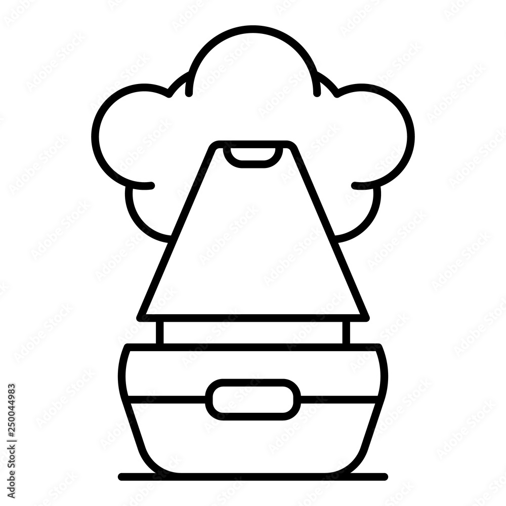 Vapor humidifier icon. Outline vapor humidifier vector icon for web design isolated on white background