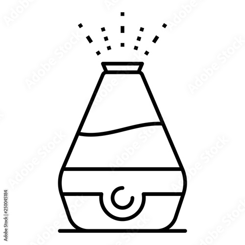 Ionizer humidifier icon. Outline ionizer humidifier vector icon for web design isolated on white background